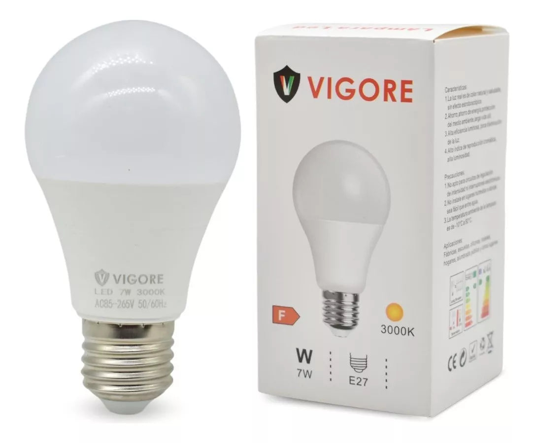 Lámpara De Luz Led Vigore 7w Luz Cálida Y Fria
