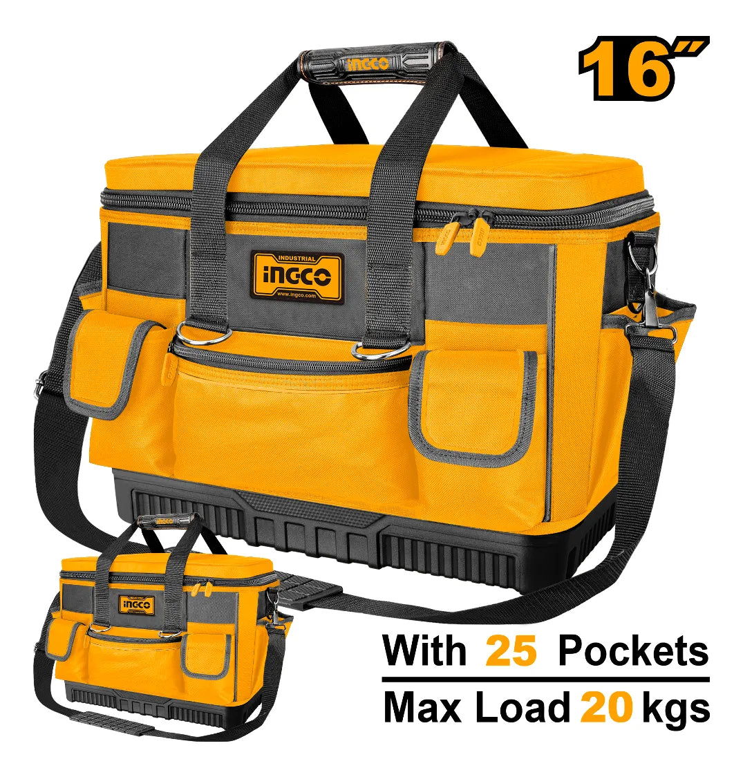 Bolso Industrial Porta Herramientas 16 PuLG Ingco Htbg10