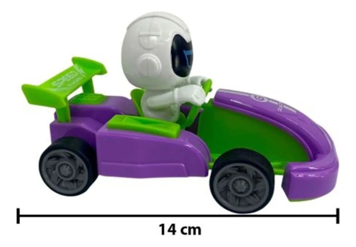 Auto A Fricción Con Piloto Casco C/u - Colores Surtidos