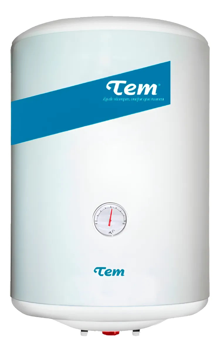Termotanque Electrico Tanque De Acero Tem 50 Lt Eficiencia B Blanco