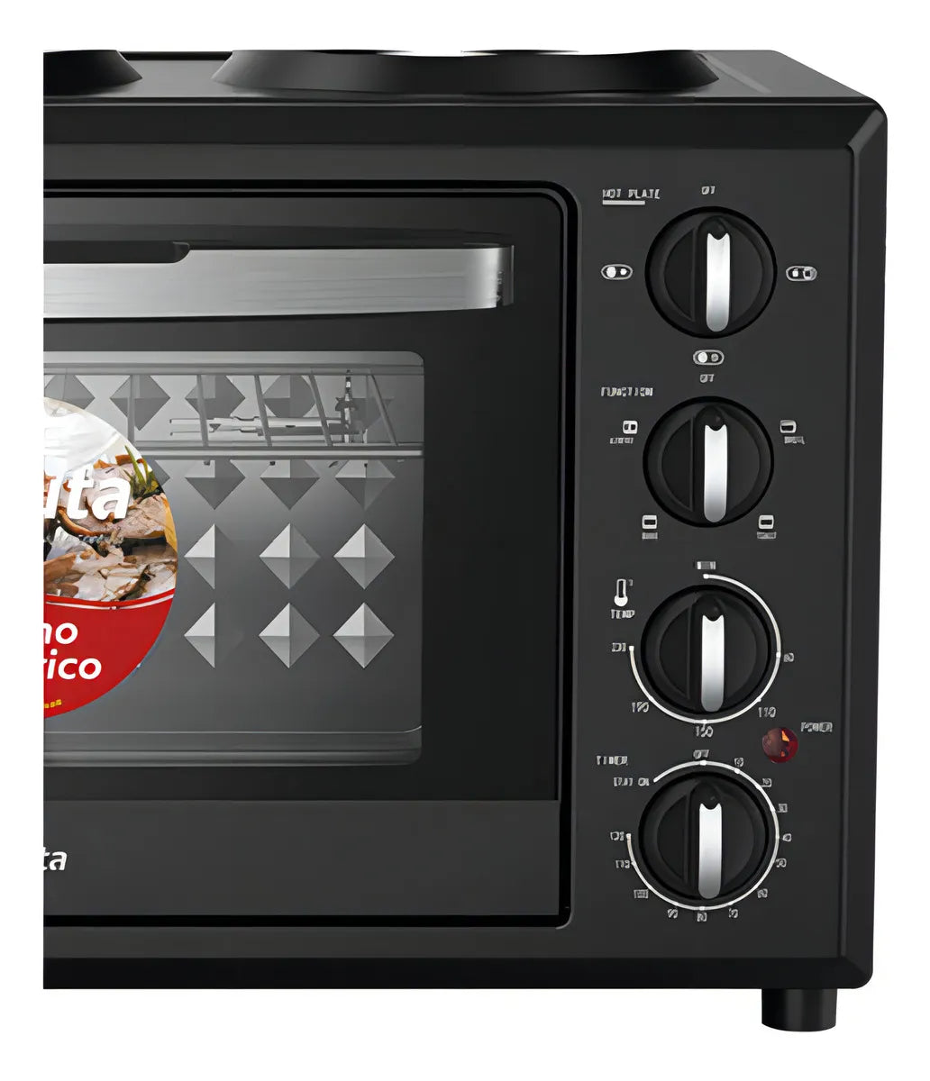 Horno Electrico Enxuta Con 2 Discos 32lts - Negro