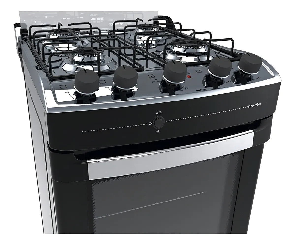 Cocina Enxuta Cenx27542ng A Gas Con Grill Negra