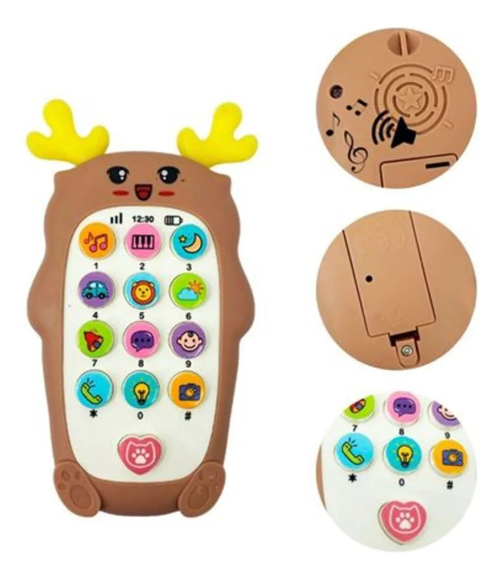 Celular De Juguete Teléfono Infantil Didactico Luz Y Sonido