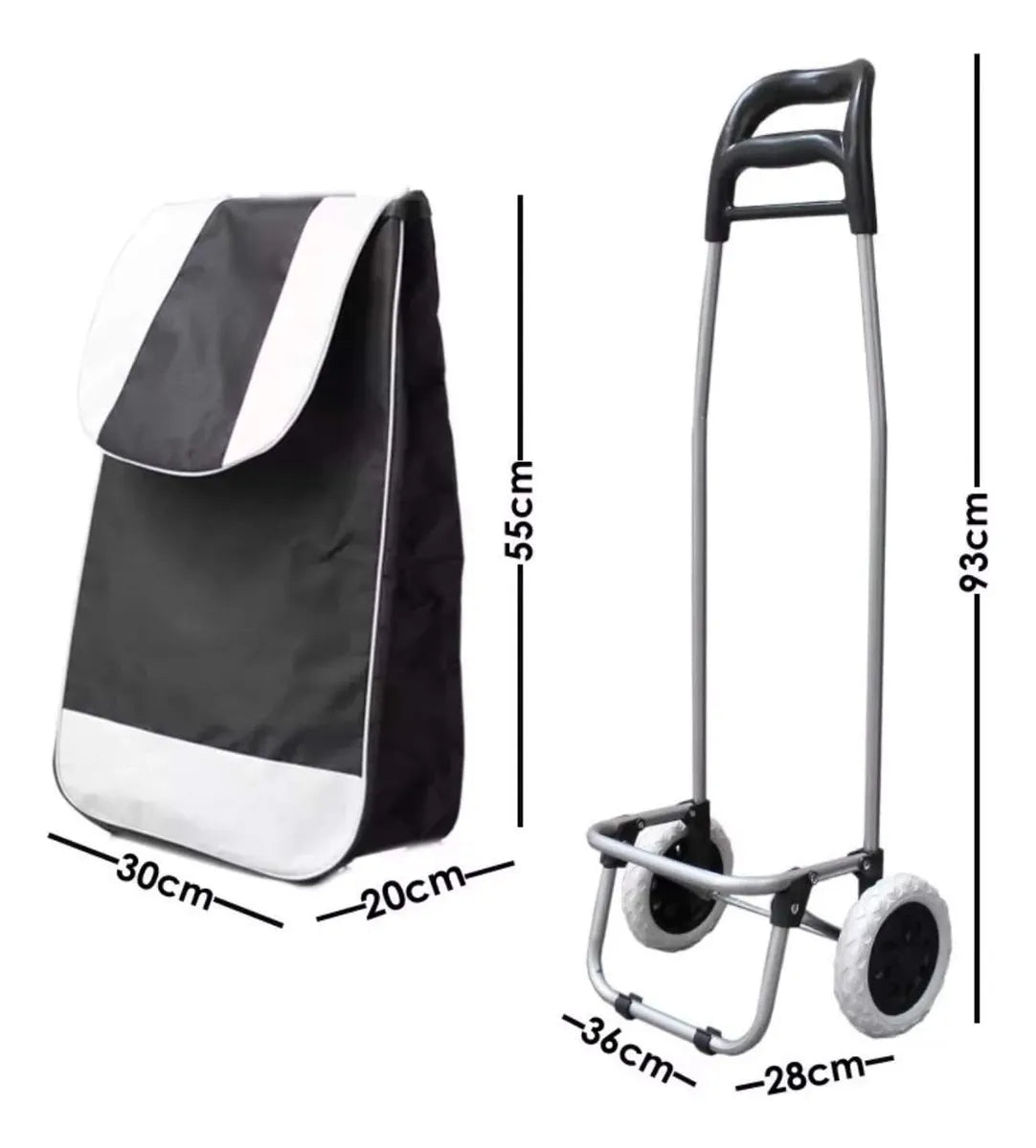 Carro Carrito Feria Tela Plegable Resistente Bolso Lavable