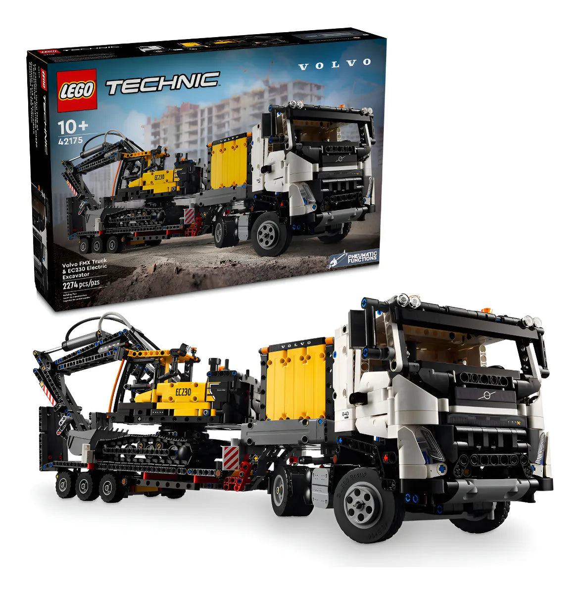 Lego Technic Camión Fmx Y Excavadora Eléctrica Volvo 42175