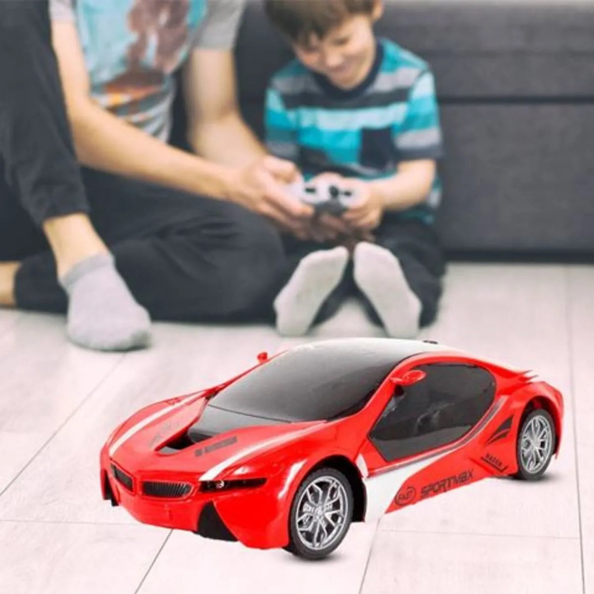 Auto Carrera Deportivo A Bateria Con Luces Y Control Remoto