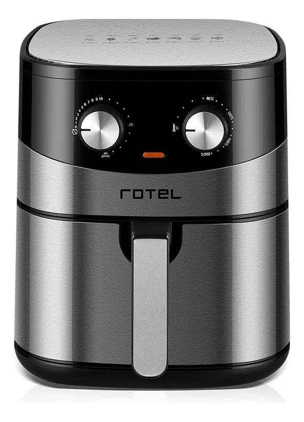 Freidora Sin Aceite 6l Eco Rotel 1500w Color Negro