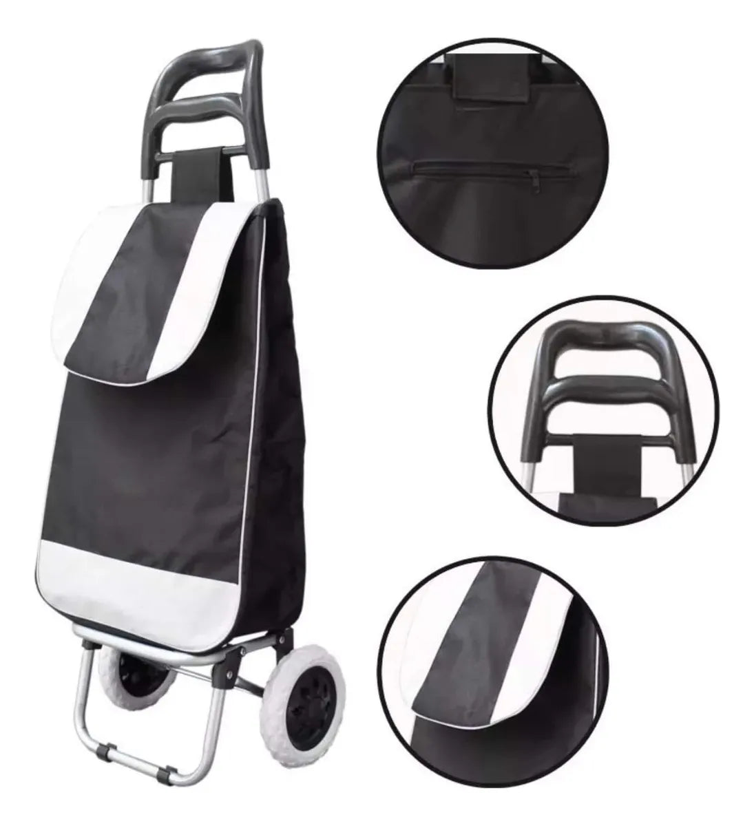 Carro Carrito Feria Tela Plegable Resistente Bolso Lavable