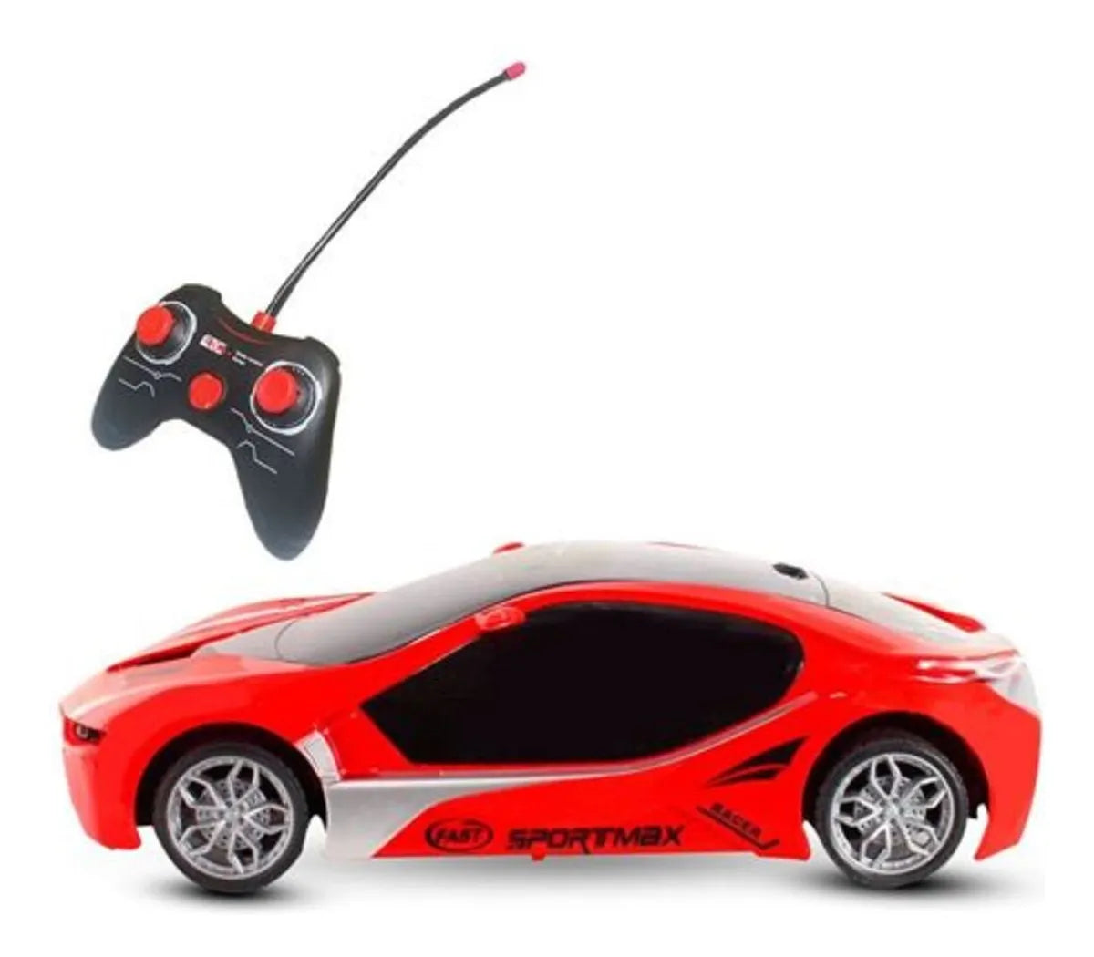 Auto Carrera Deportivo A Bateria Con Luces Y Control Remoto