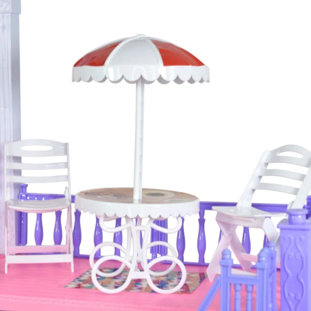 Casita De Muñecas 2 Pisos Con 112 Accesorios