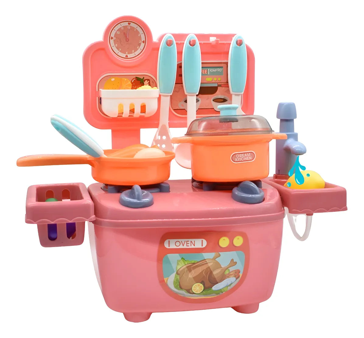 Mini Cocina Con Accesorios Y Bacha 28x30x12cm.
