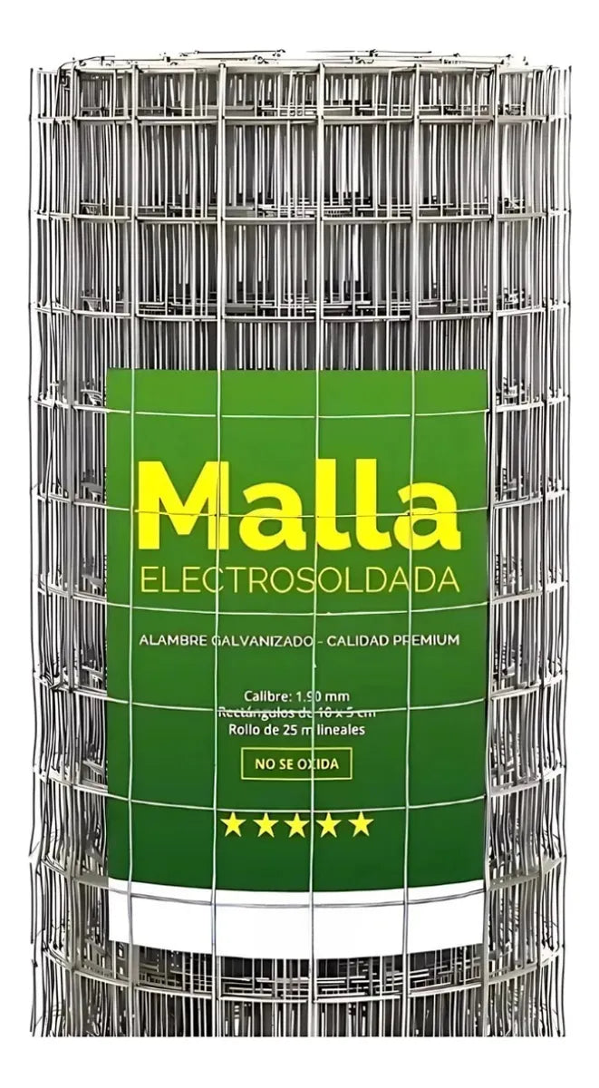 Tejido Malla Electrosoldada Galvanizada Rollo 1.20 X 25 Mts