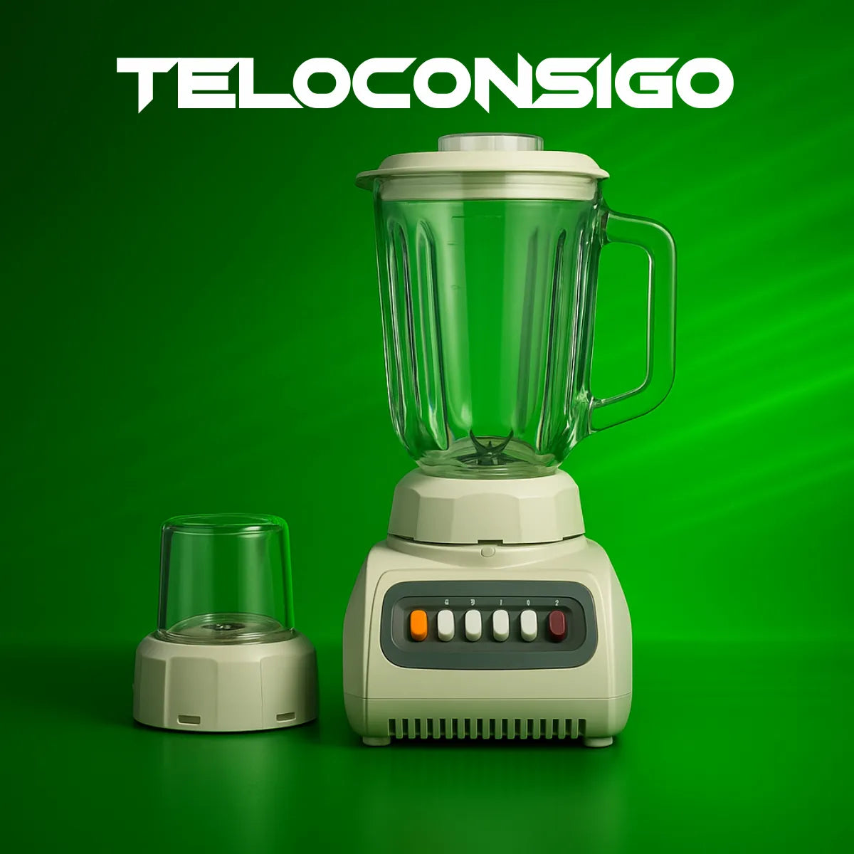 Licuadora 2 En 1 1.5l Jarra resistente 4 Niveles + Pulse 500w