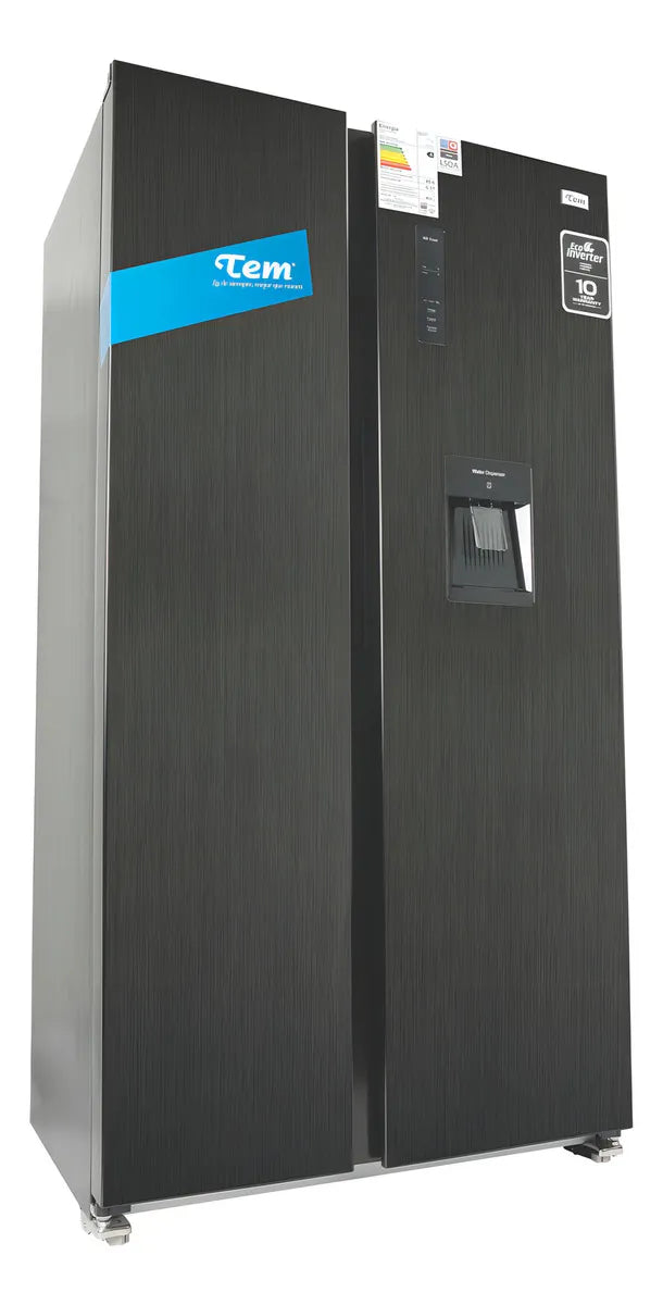 Refrigerador Heladera Side By Side Tem Si5420 Gris Oscuro