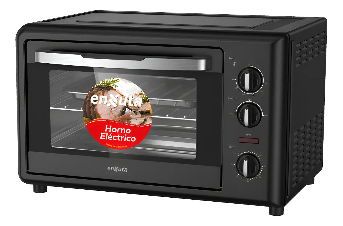 Horno Electrico Enxuta 32lts 1500w 3 Funciones Color Negro - Negro