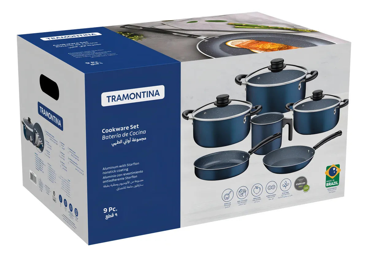 Set Juego De Ollas 9 Piezas Tramontina Cookdesign Bateria