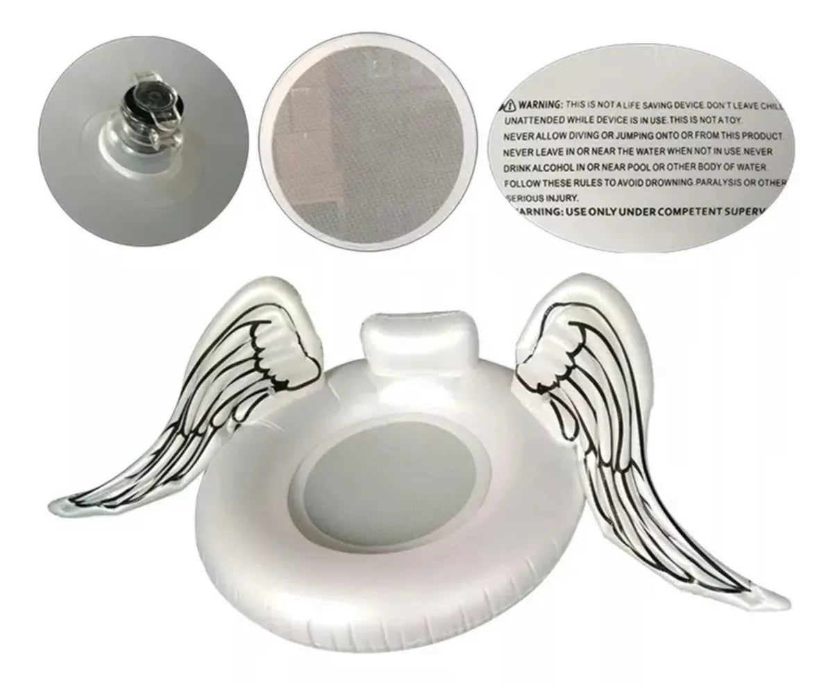 Inflable Flotador Aro Con Alas Para Piscina 180 X 120 Cm