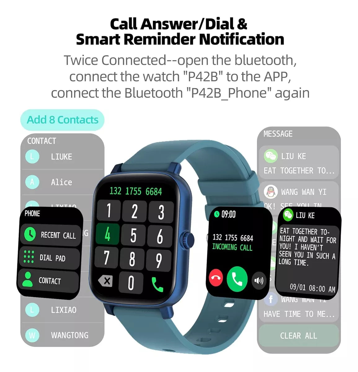Smartwatch Inteligente con Llamadas Bluetooth, Pantalla HD y Monitor de Salud ⌚📞