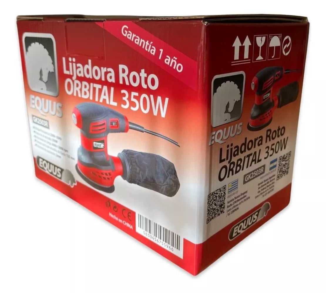 Lijadora Roto Orbital 350w Equus 125mm Velocidad Variable