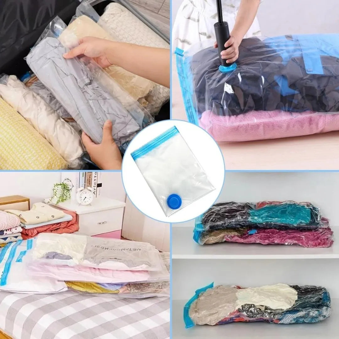 Bolsa Para Guardar Ropa Vac¡o Reducir Espacios 80x60 Pack 5