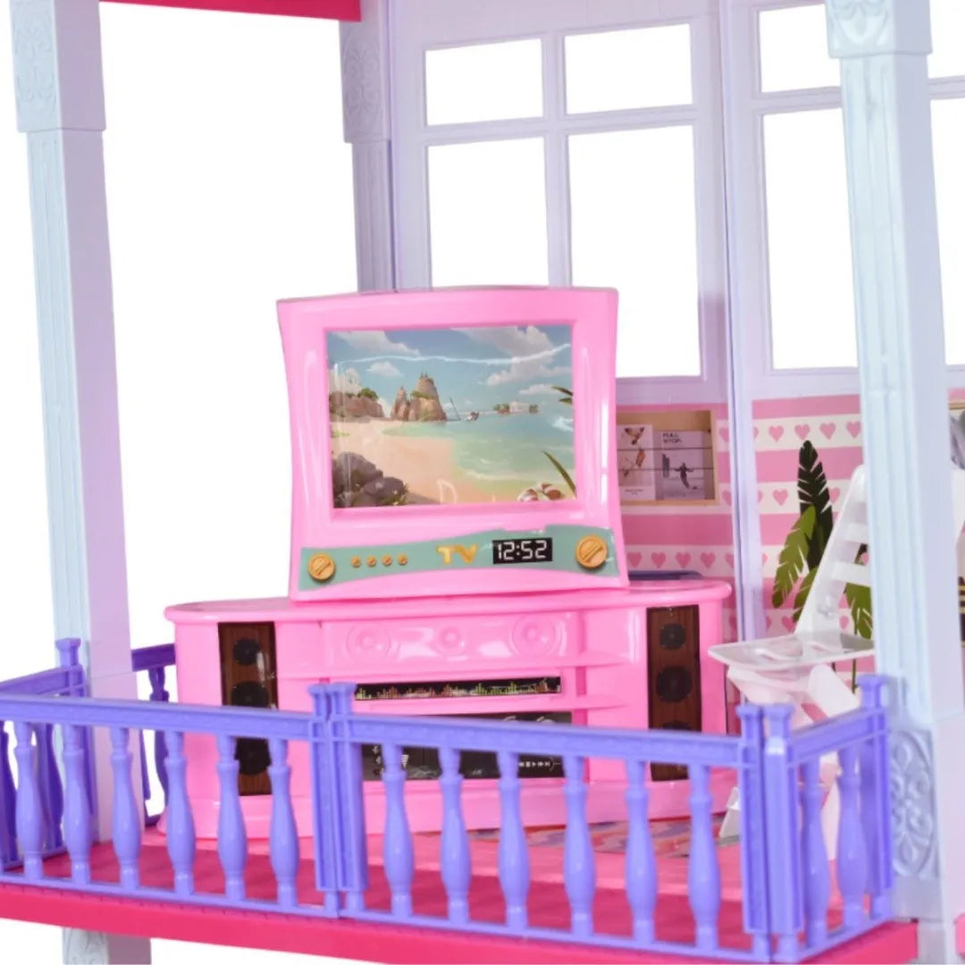 Casita De Muñecas 2 Pisos Con 112 Accesorios