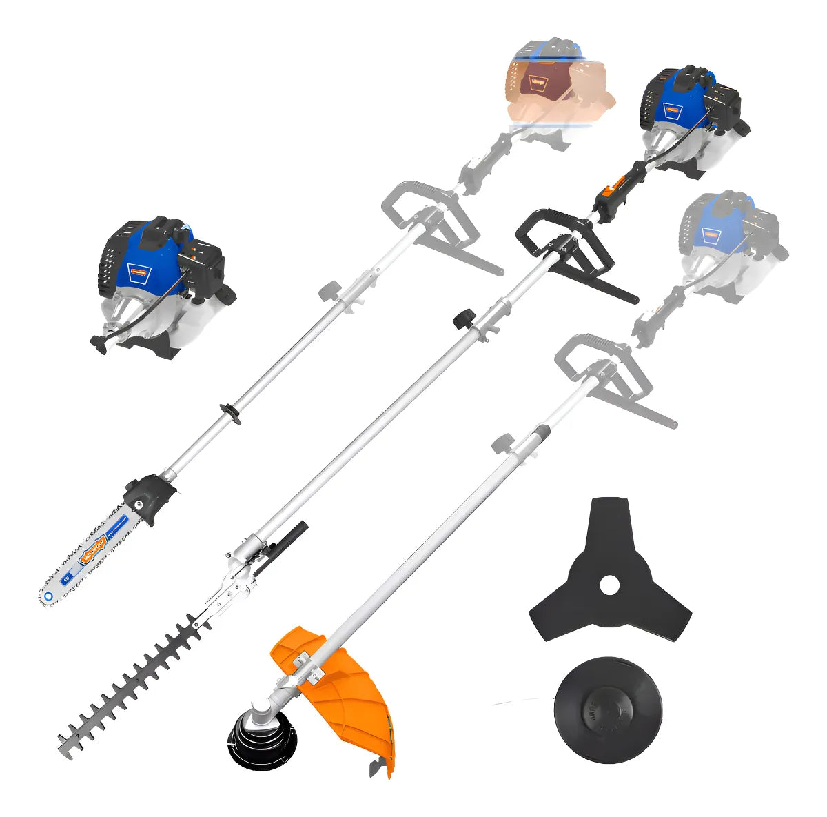 Desmalezadora 4 En 1 52cc 1.4kw Gasolina Wadfow Wgm4552
