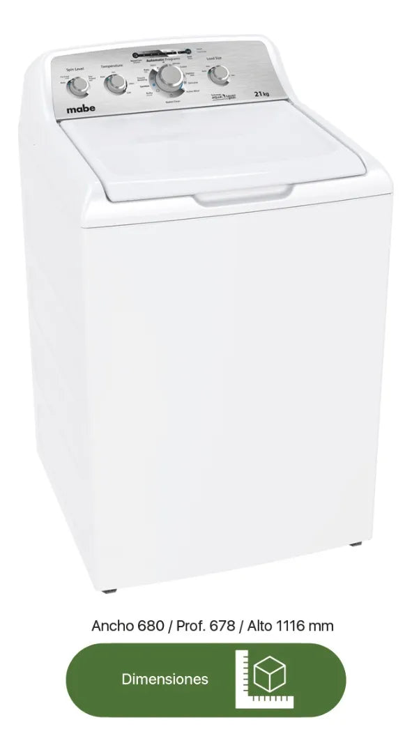 Lavarropas Automático Mabe Hasta 21kg Color Blanco