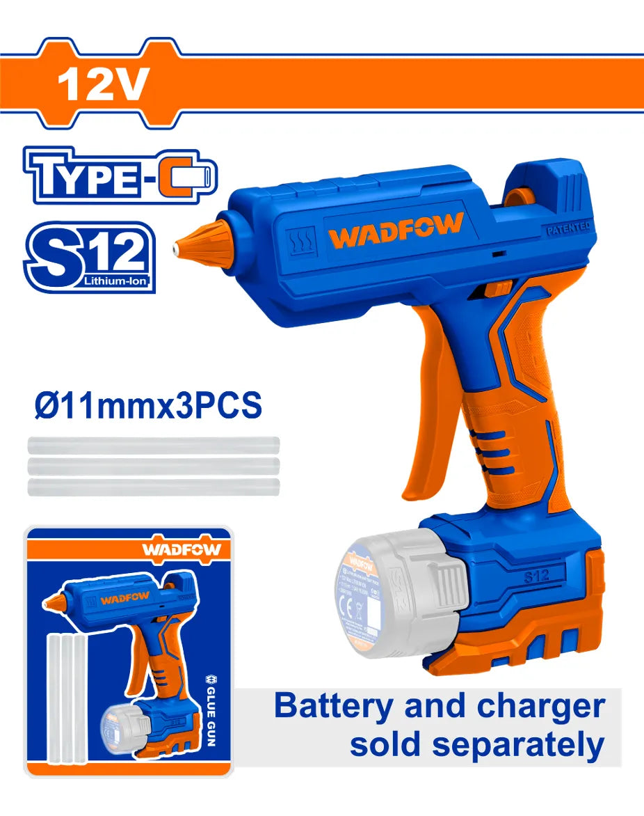Pistola Aplicar Silicona 12v S12 15-18g/min Wlu1412 Wadfow