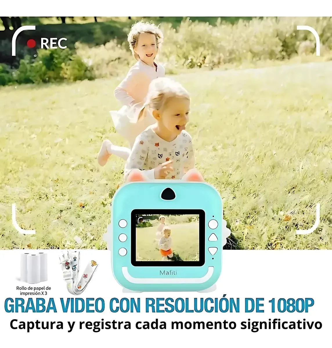 Cámara Fotos Infantil Impresión Instantánea Digital Video