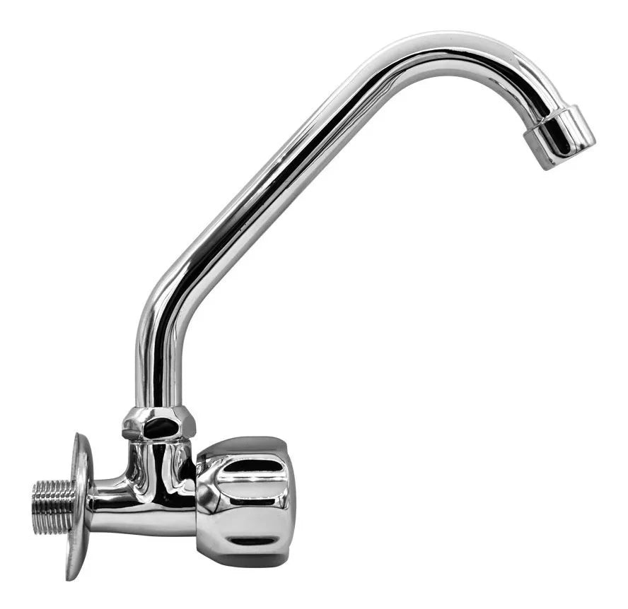 Grifo Metalico Pileta Brazo Bajo Lh-807 Acabado Brillante