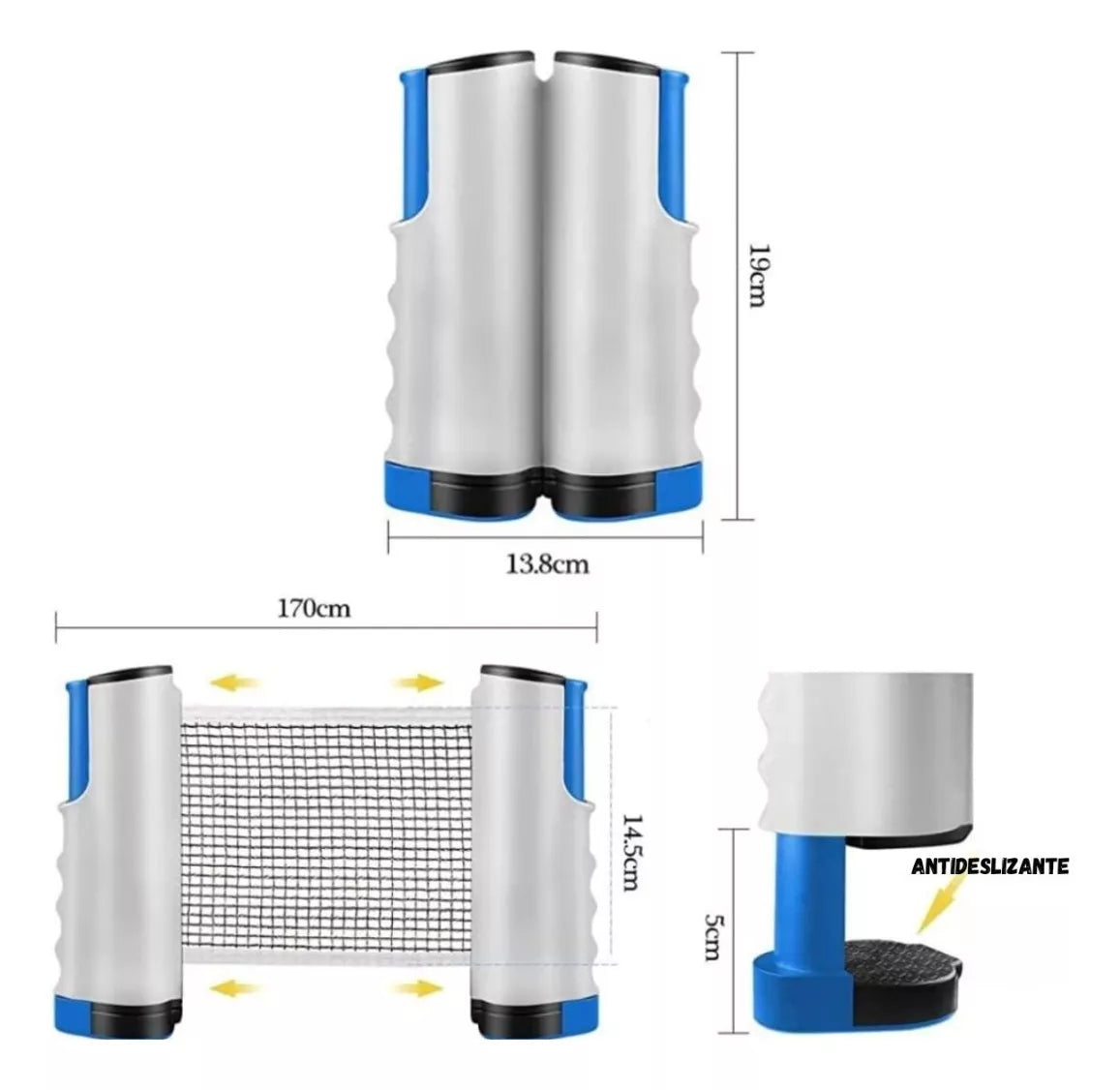 Set De Ping Pong Con Red Retráctil 1.60mts