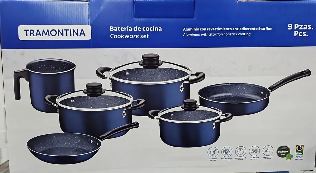 Set Juego De Ollas 9 Piezas Tramontina Cookdesign Bateria