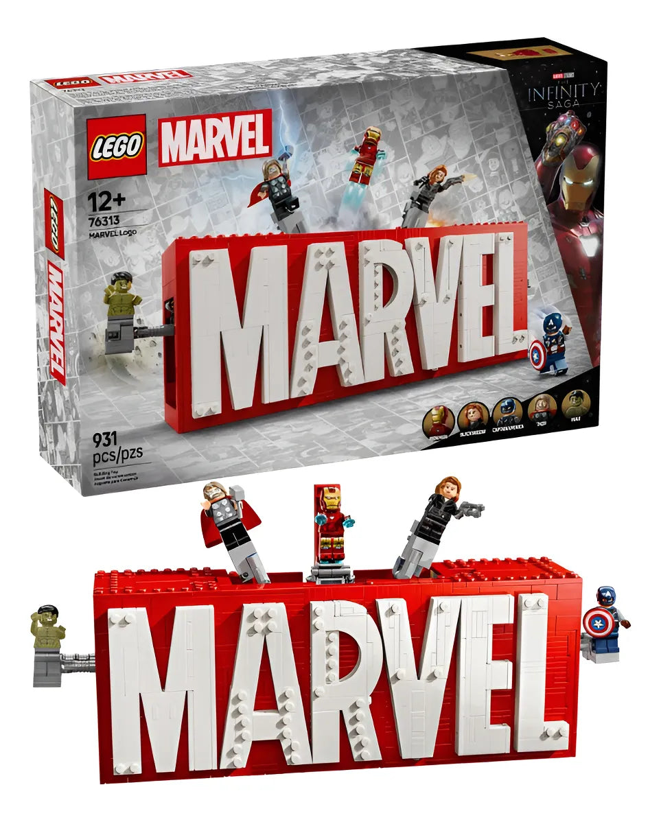 Lego Marvel: Logotipo Marvel Y Minifiguras 12+