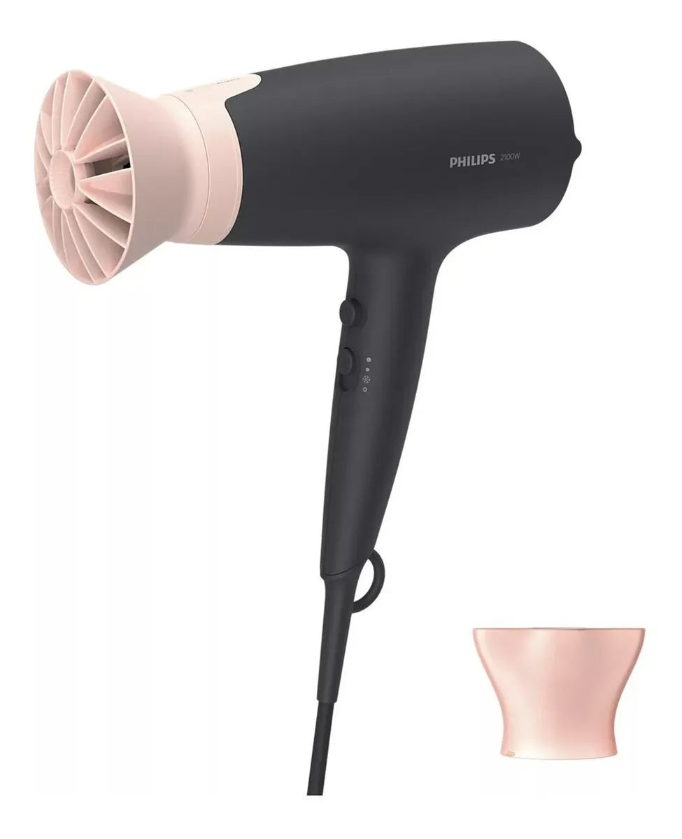 Secador De Pelo Philips3000 Series Bhd350/10 Negro Y Rosa 22