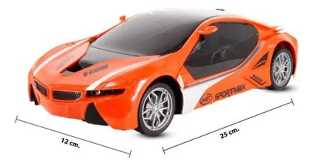 Auto Carrera Deportivo A Bateria Con Luces Y Control Remoto