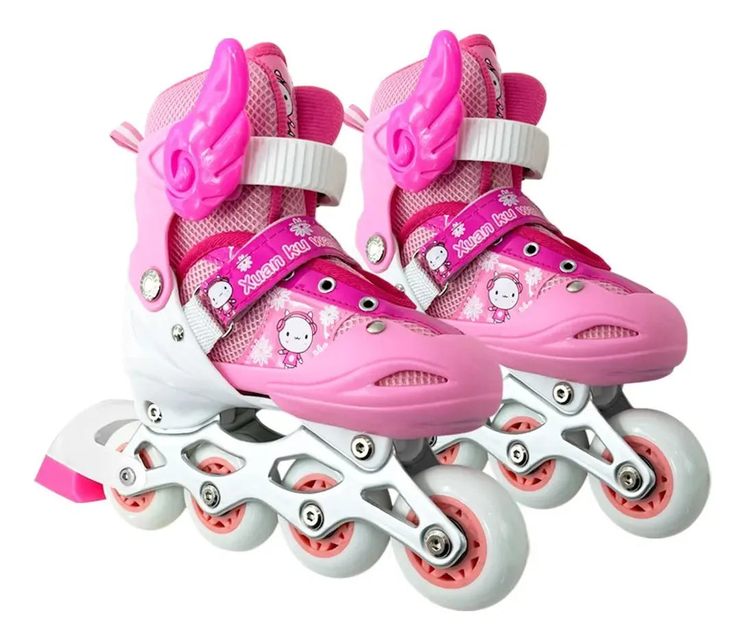 Patines Rollers 4 En Línea Extensibles Talle 35 Al 38