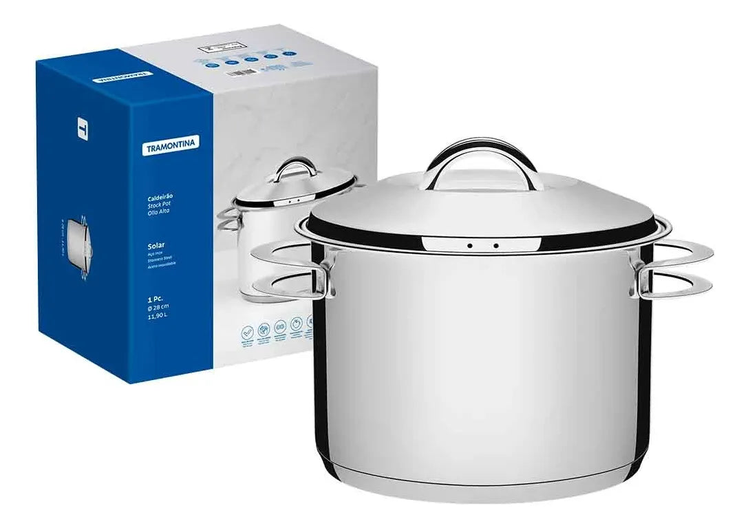 Cacerola Alta Con Asas 28cm / 11.9l Solar Tramontina