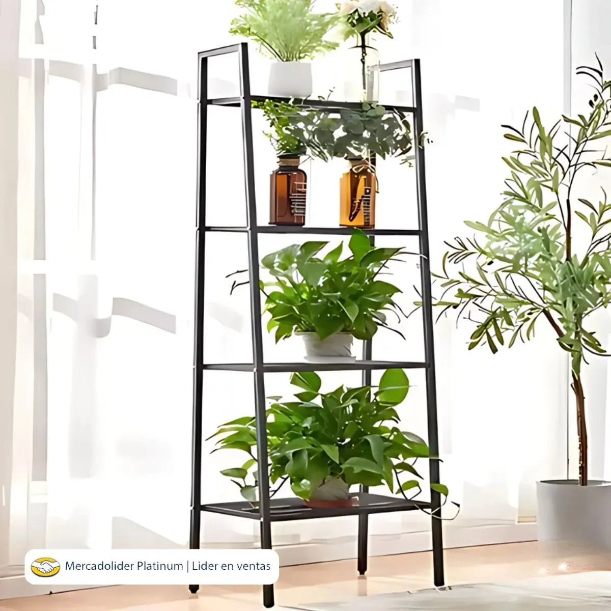 Estantería Multiuso 4 Estantes Biblioteca Metal Industrial