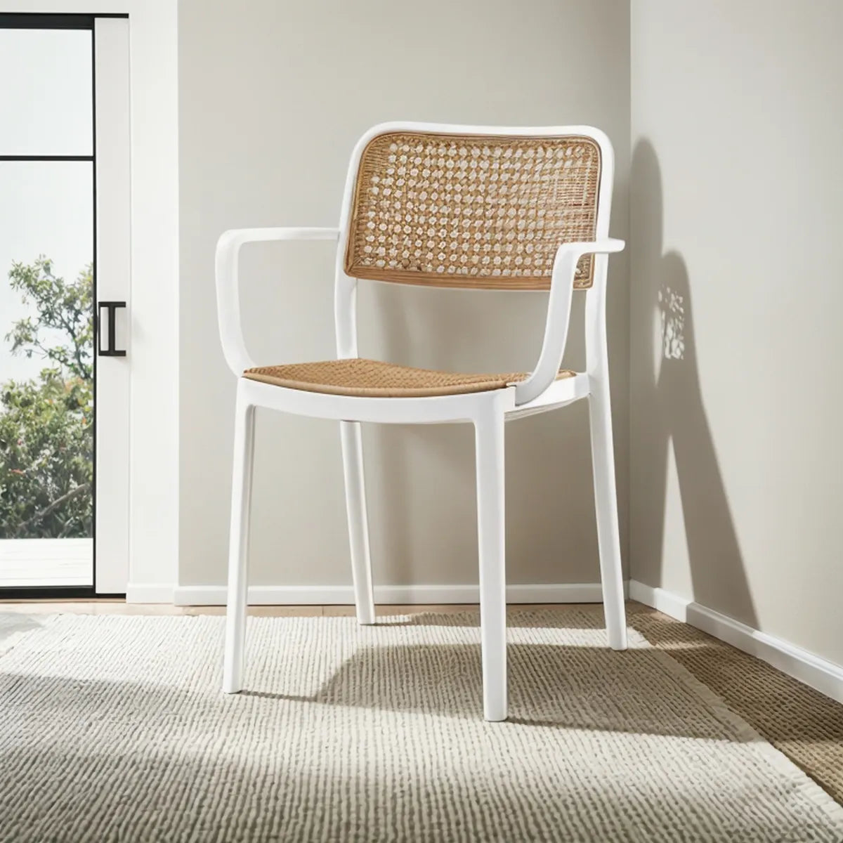 Silla Ratan Clasica Rejilla Con Apoyabrazos Living Comedor