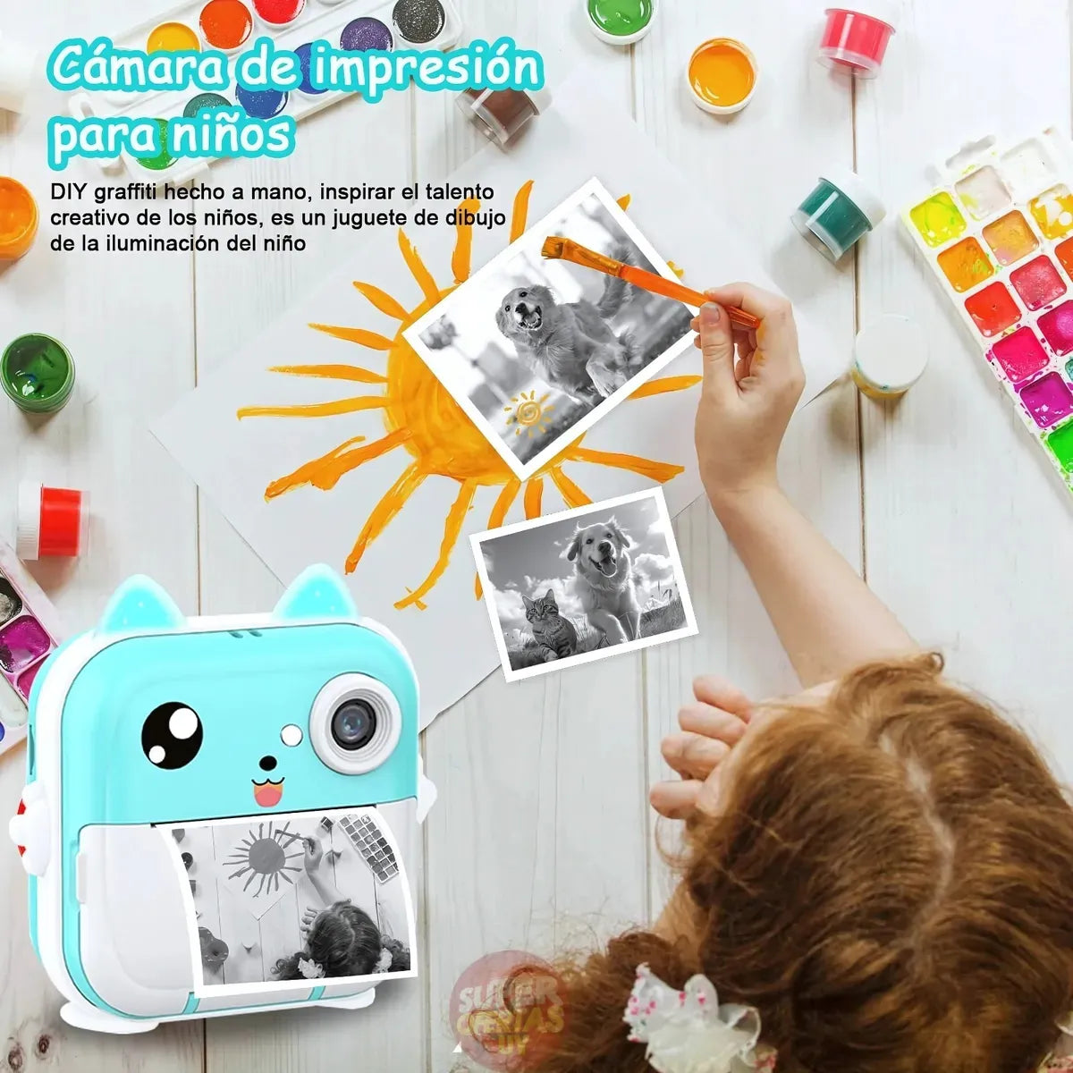 Cámara Fotos Infantil Impresión Instantánea Digital Video