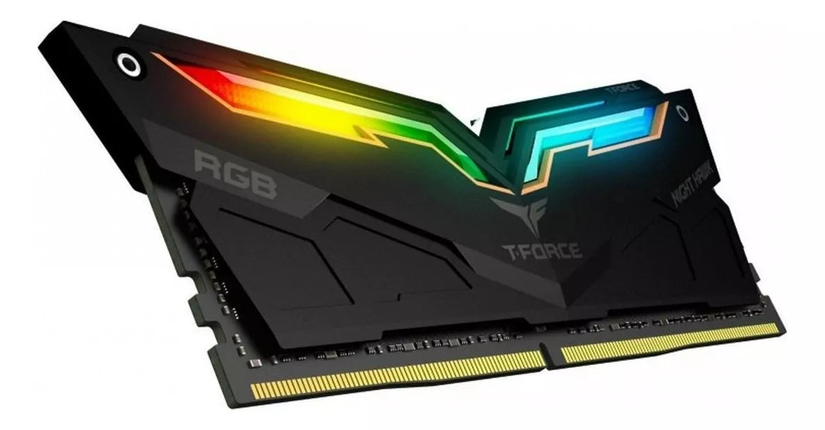 Memoria Ram T-force Night Hawk Rgb Gamer Color Black 16gb