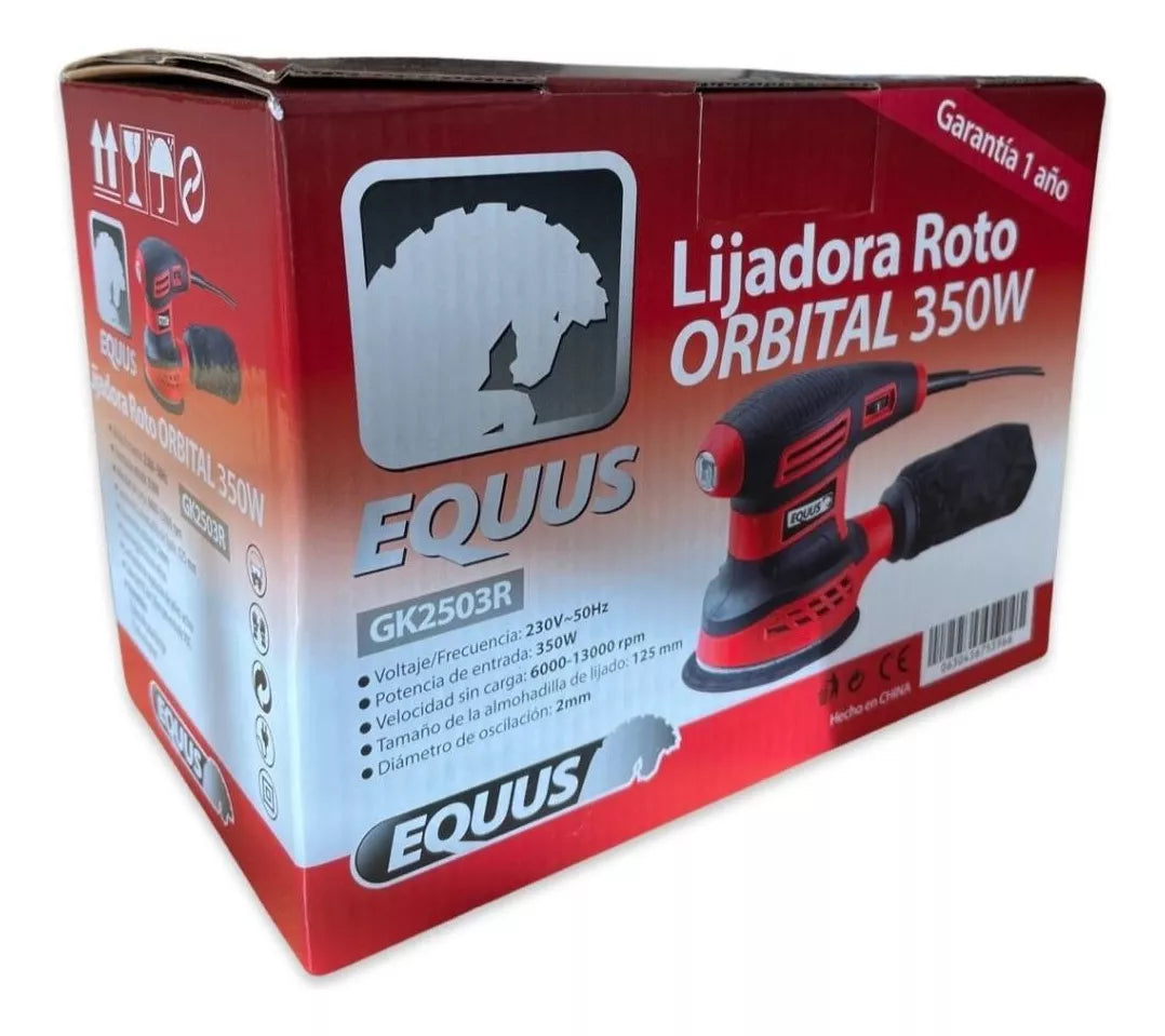 Lijadora Roto Orbital 350w Equus 125mm Velocidad Variable