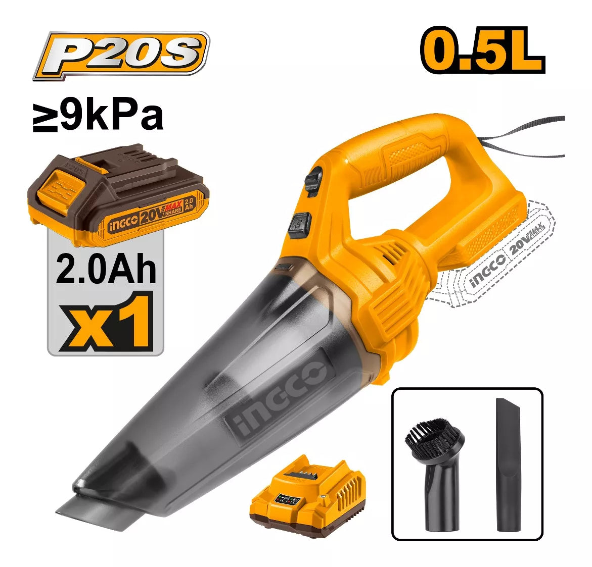 Aspiradora Auto 20v P20s C Bateria Cargador Cvli20126