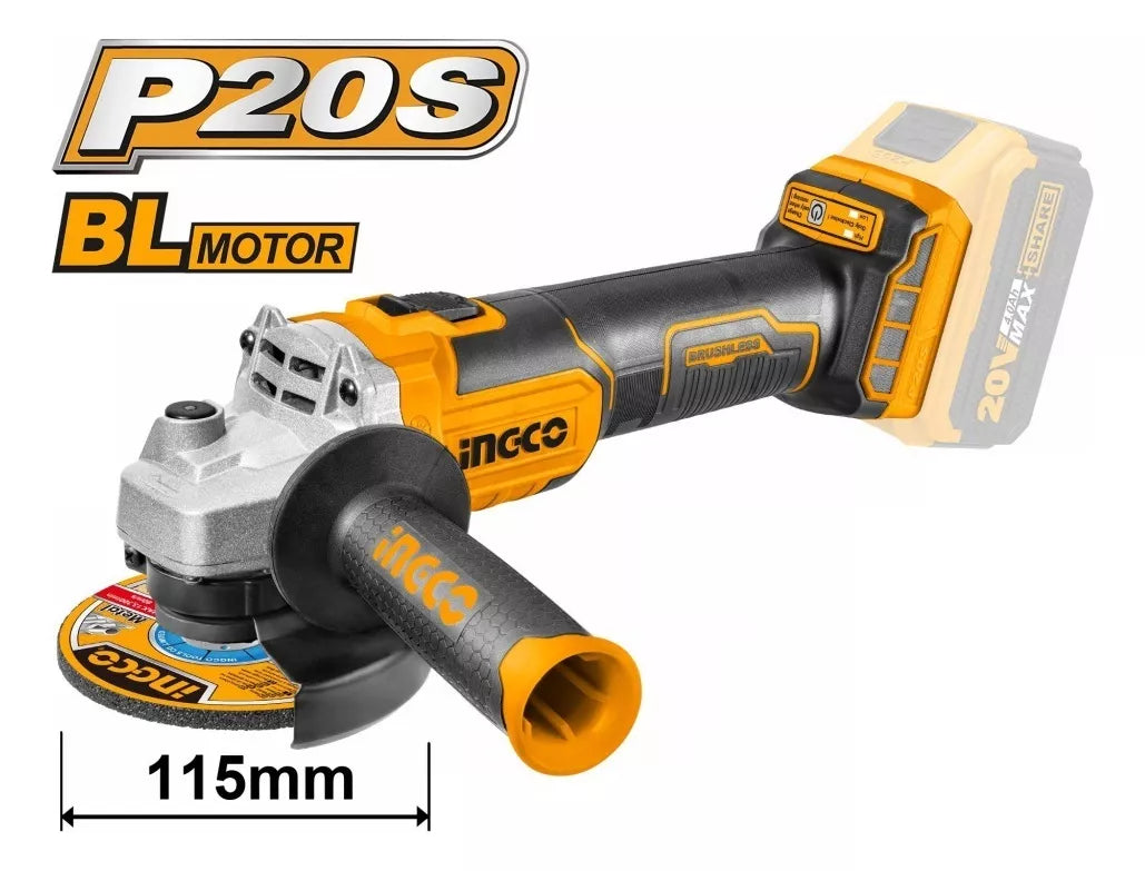 Amoladora A Bater¡a 20v Brushless Ingco S/bateria S/cargador