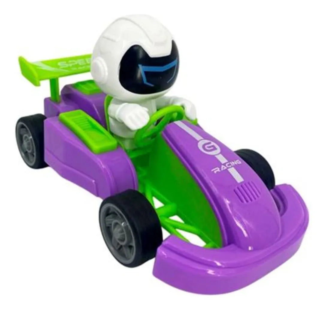Auto A Fricción Con Piloto Casco C/u - Colores Surtidos