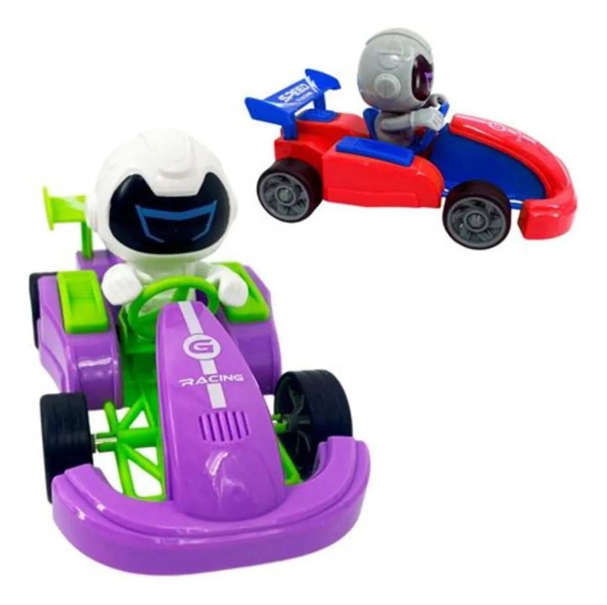 Auto A Fricción Con Piloto Casco C/u - Colores Surtidos