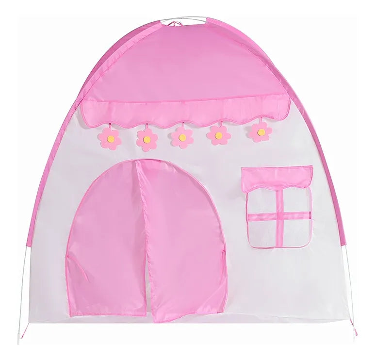 Carpa Casita Para Niñas Rosada Con Flores