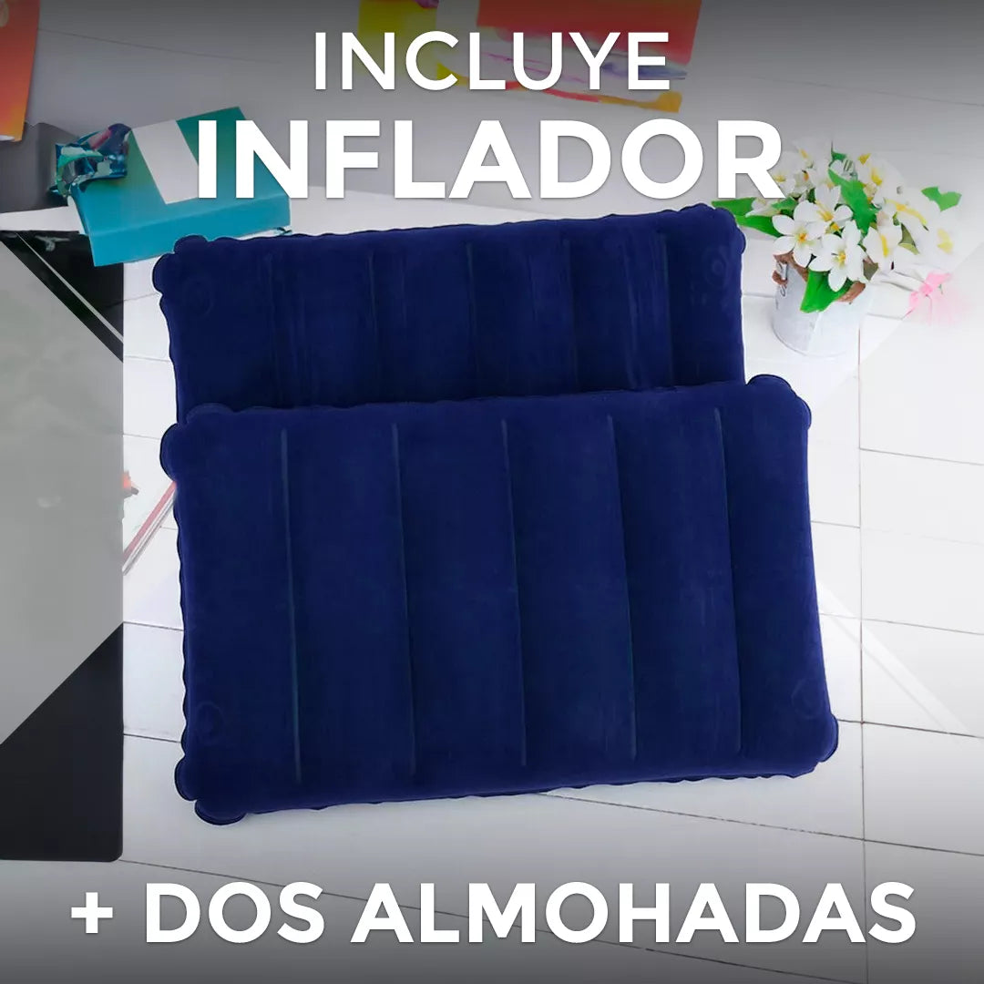 Colchon Inflable 2plaza +inflador+almohada Lh-3251