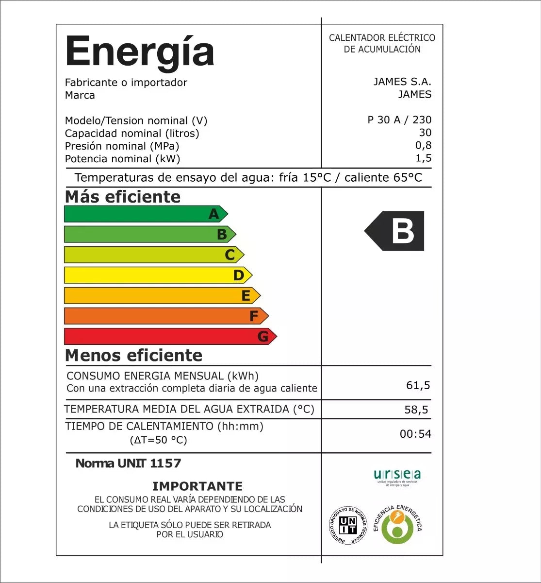 Calefon Termotanque 30 Lts Prisma Acero