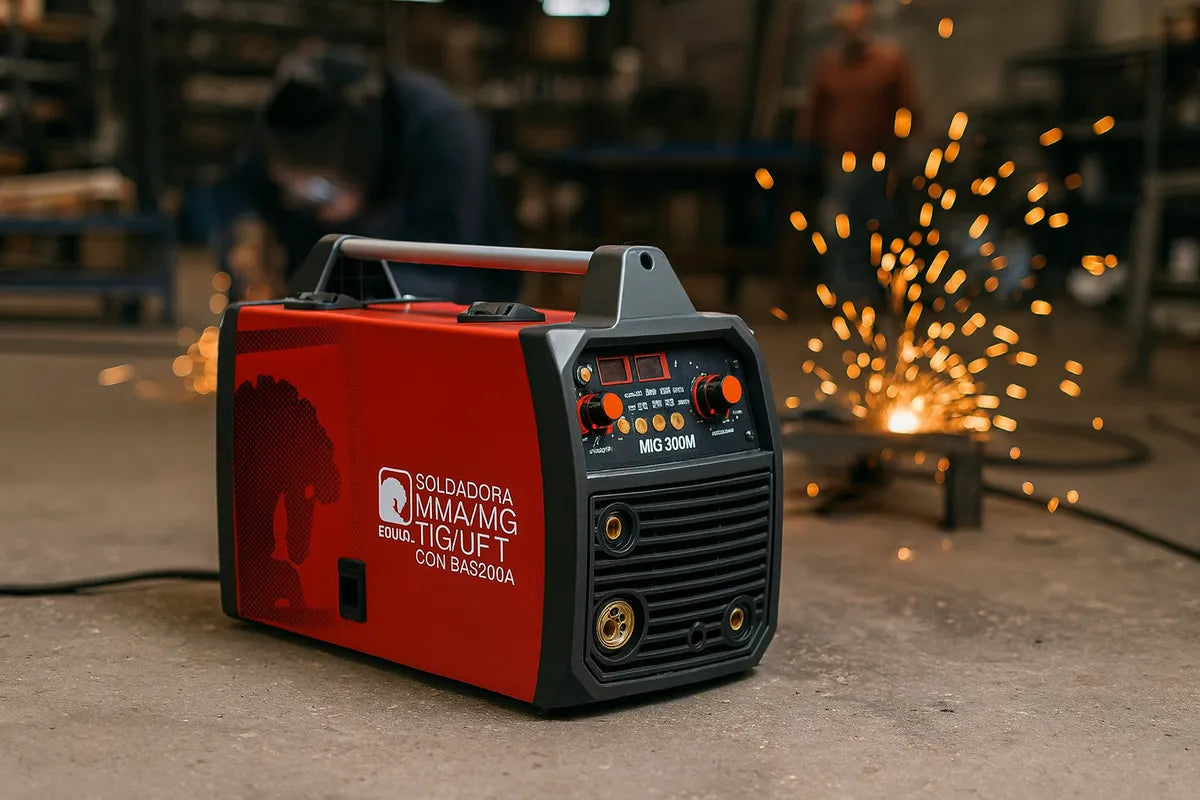 Soldadora Digital Igbt 4 En 1 Flux/gas Mig/mma/ Tig Lift 200 Rojo